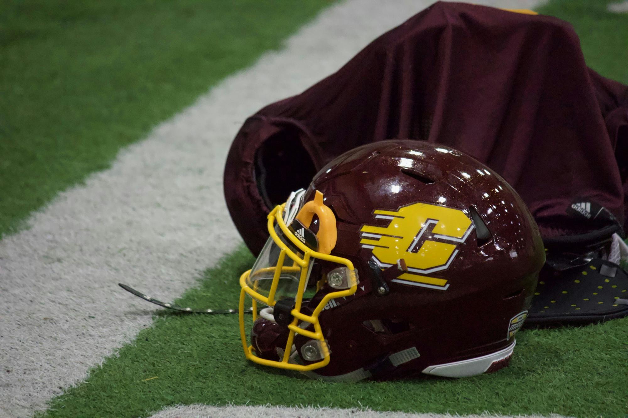CMU Football Helmet