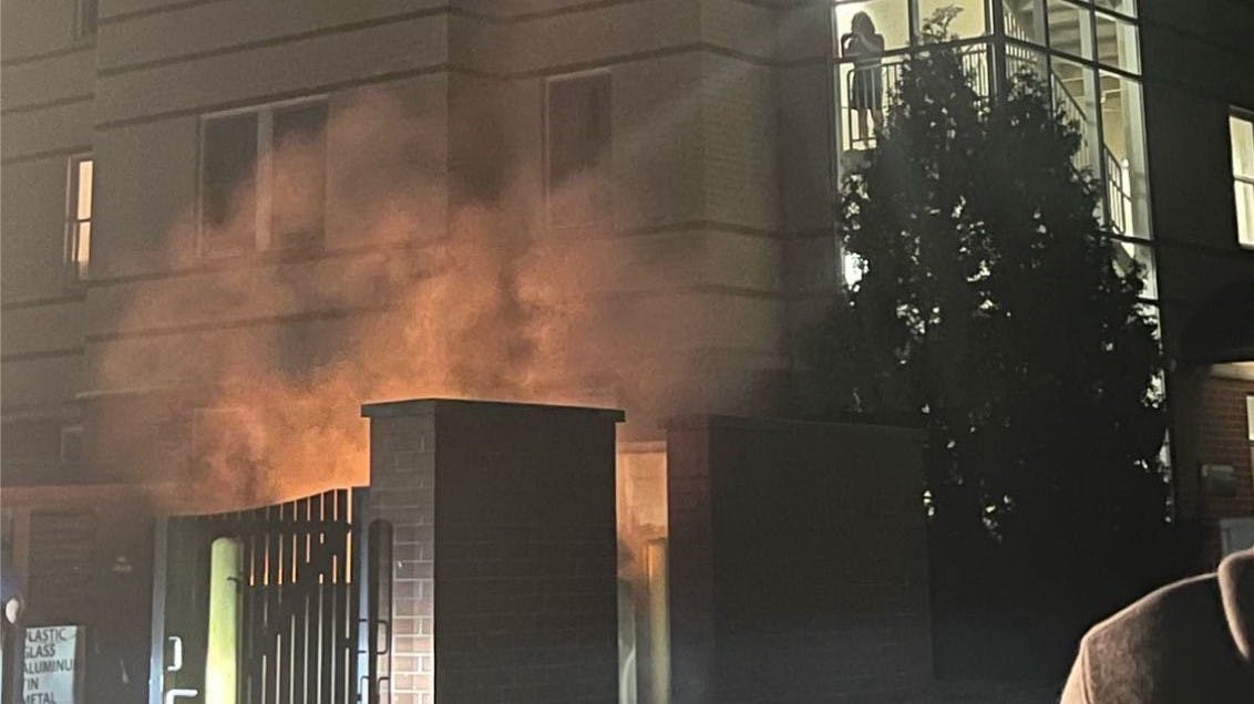 Fabiano Hall Dumpster Fire by G. Camp