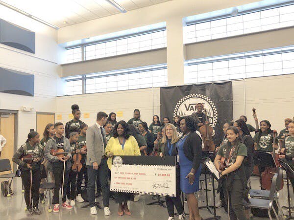 Cass Technical High School is among six Detroit schools that received donations from Vans to support their music programs.