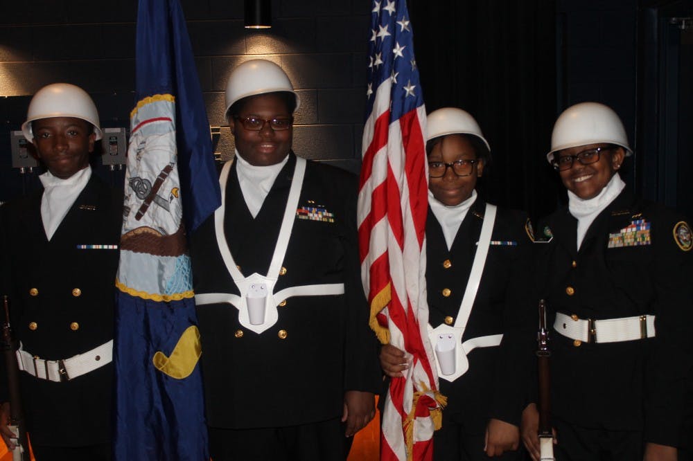 Members of the NJROTC Color Guard&nbsp;