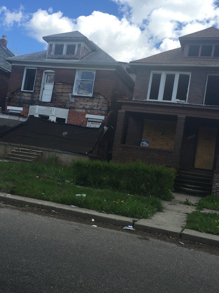 Several abandoned houses in Midtown, in the vicinity of Benjamin Carson High School.