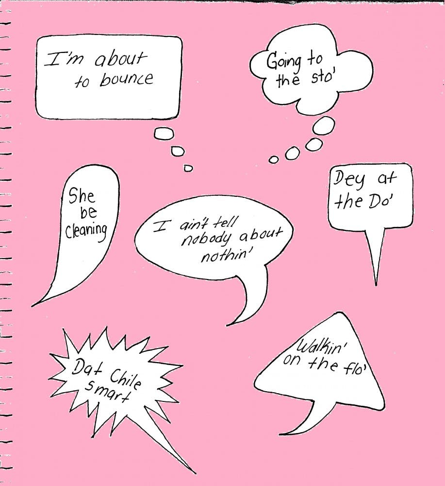 Ebonics has rules and words of its own. Infographic by Tori Armstrong, RHS, 12th grade.