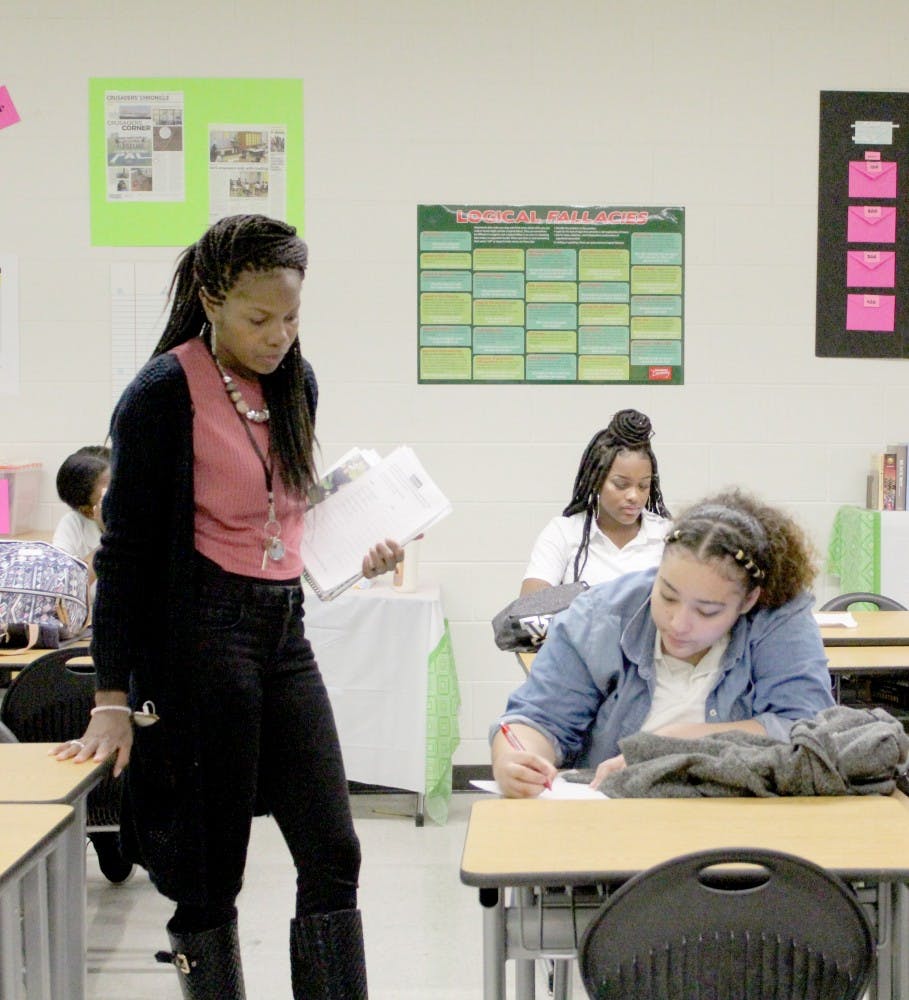 New college adviser Juanita Gool is usually seen assisting seniors with needed requirements for college.  She wants to make sure students have the right tools to enter college and careers.