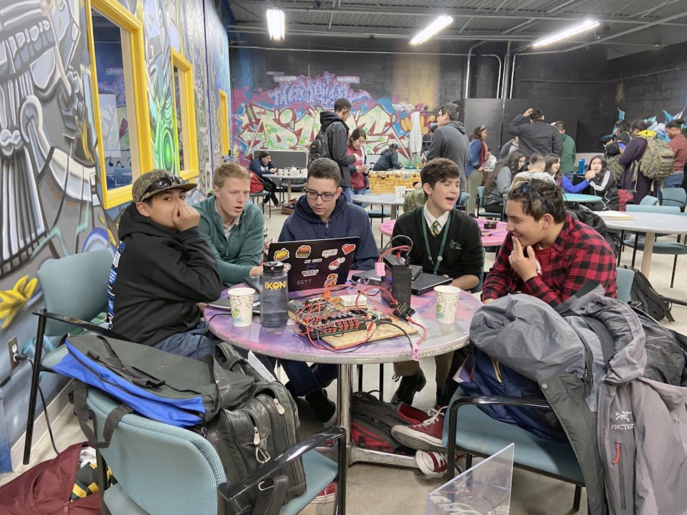 <p>The DHDC provides a space for Detroit robotics teams to share ideas, creations, and solutions with each other. Photo by Lizbeth Morales.</p>
