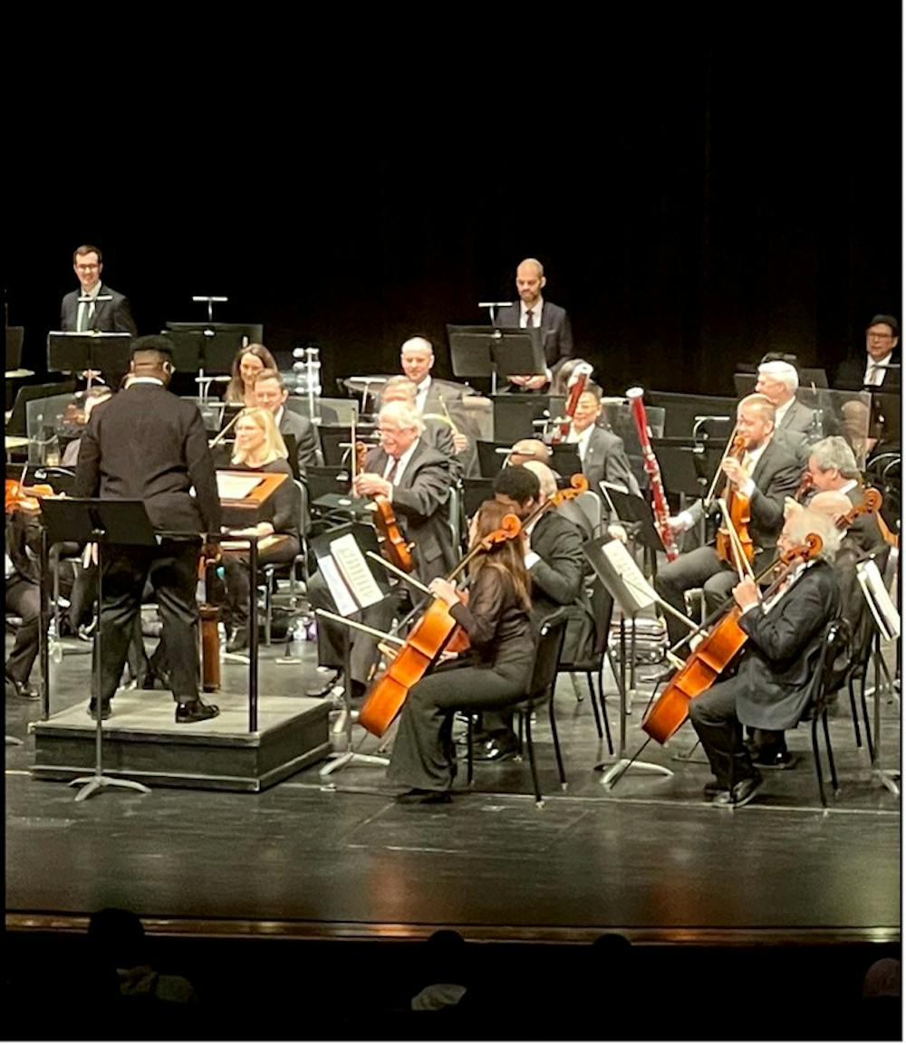 <p>The Detroit Symphony Orchestra performs for Cass Technical students. Photo by Jose Disla.</p>