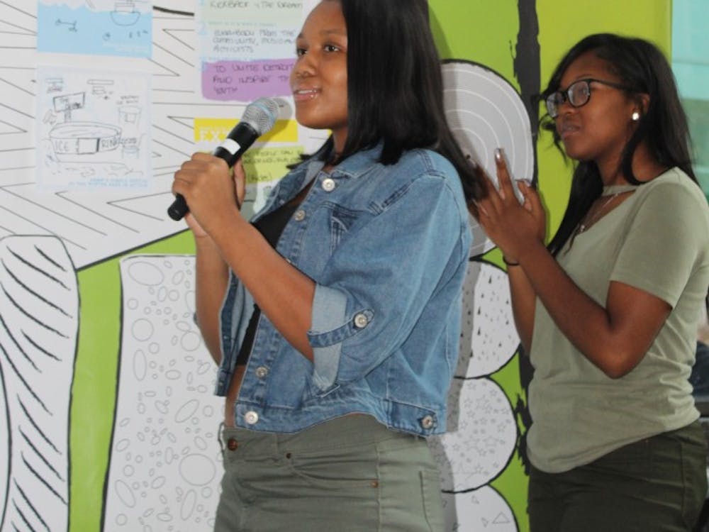 Putting their ideas in the air, young teens try to come up with a new look for the Detroit’s West Riverfront.