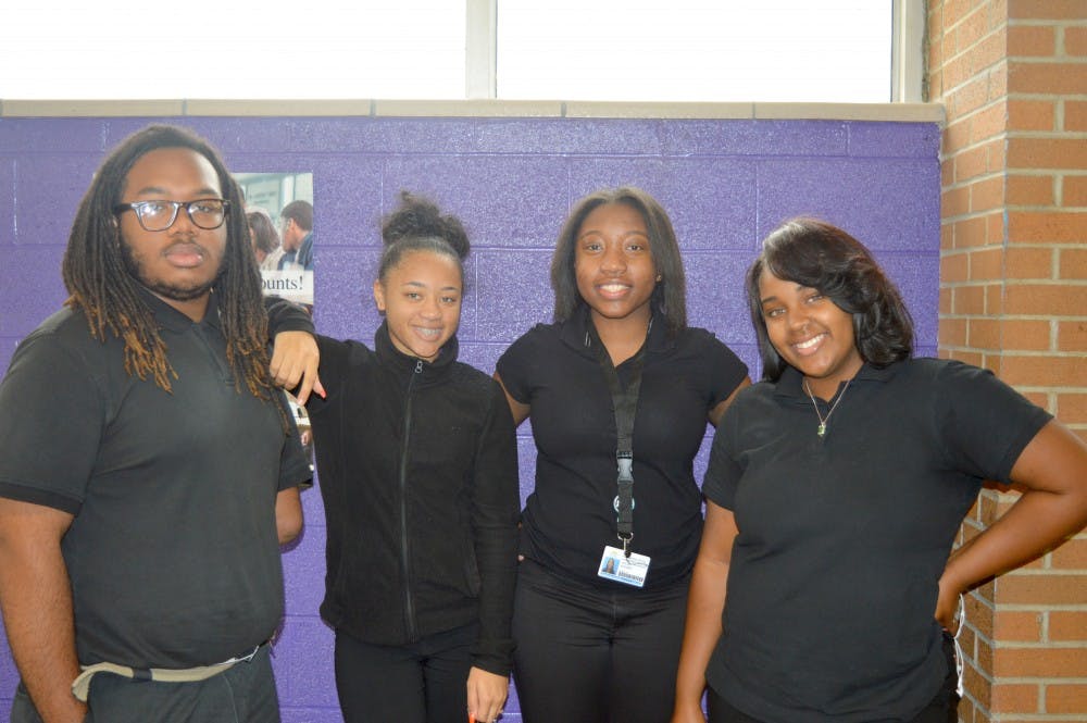 CMA’s class officers (right to left): Alonzo Macon, Siobhan Stringer, Tiffany Hansboro and Lawren Sparks.&nbsp;
