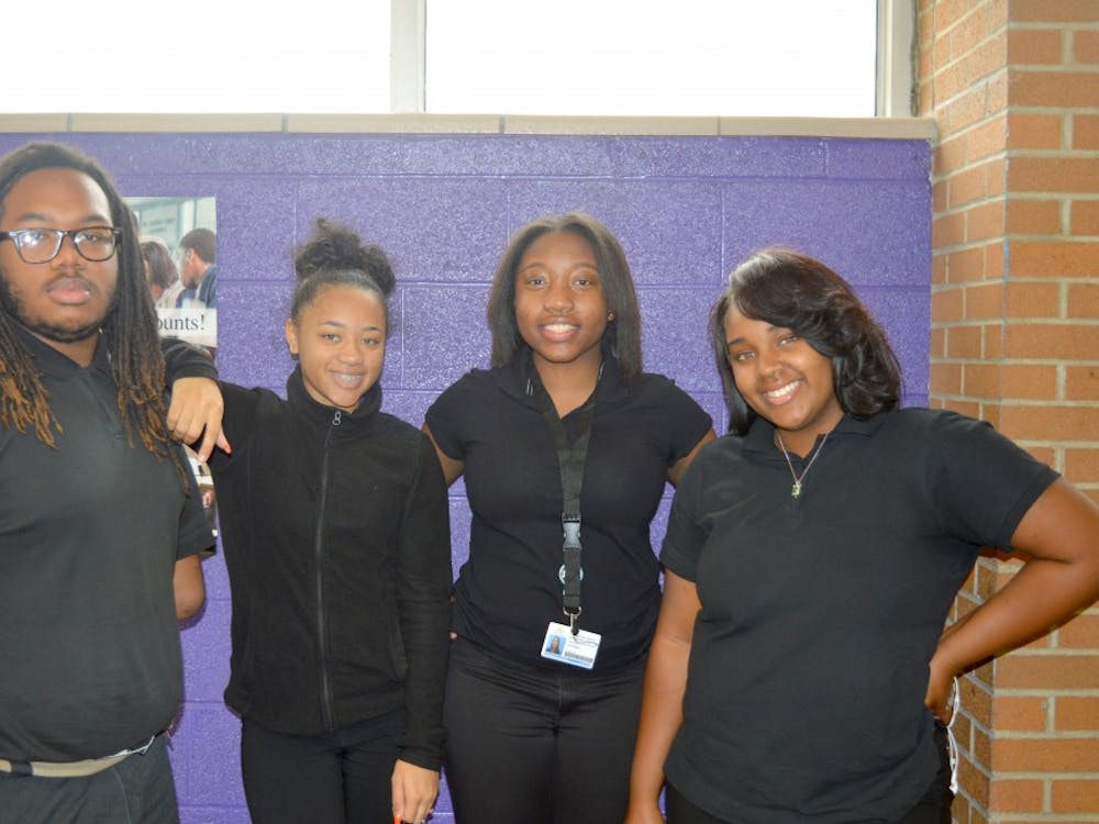 CMA’s class officers (right to left): Alonzo Macon, Siobhan Stringer, Tiffany Hansboro and Lawren Sparks.&nbsp;