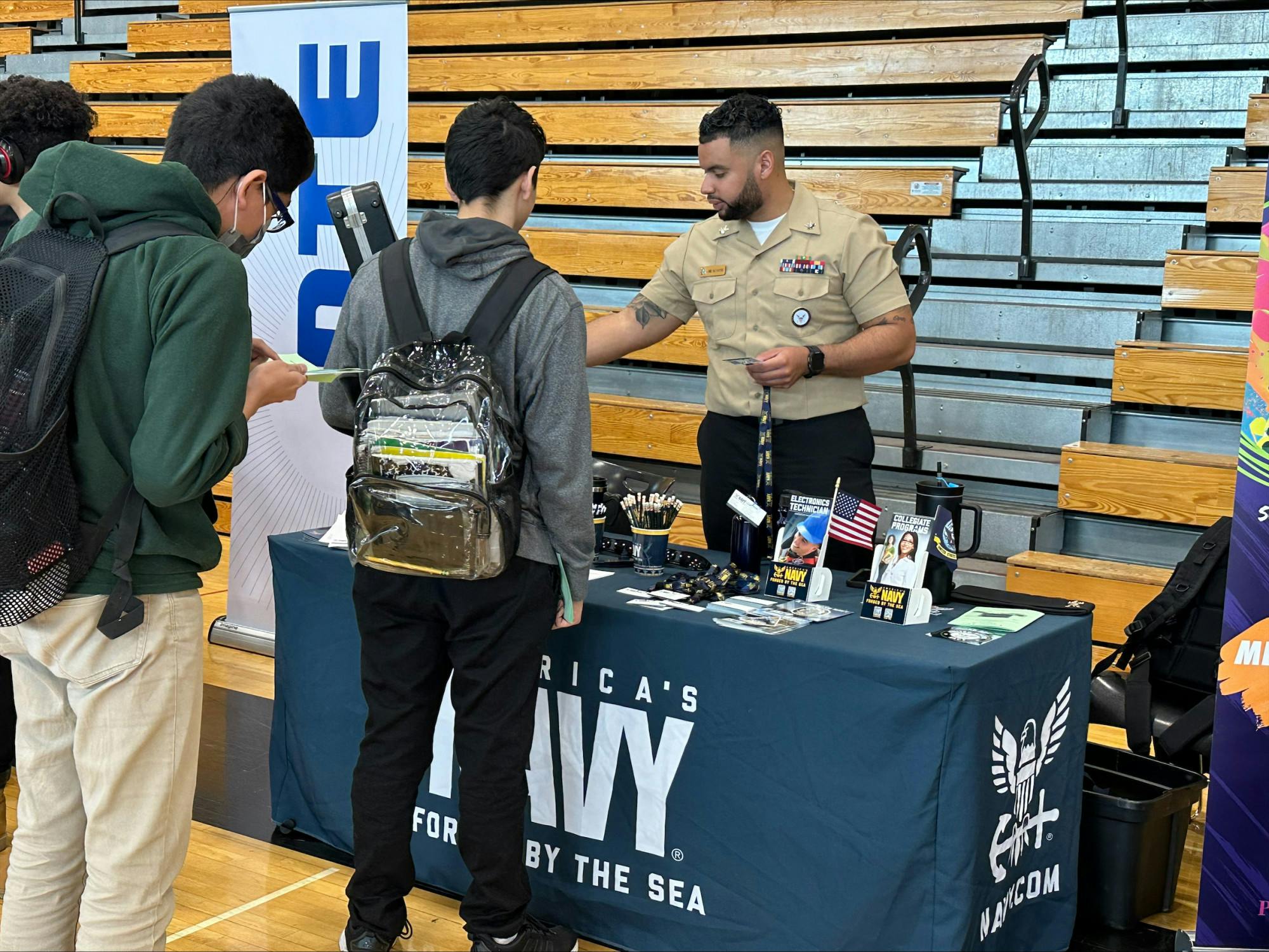 Cass Tech’s first career fair featured professionals from the fields of liberal arts, business and marketing, military, architecture, engineering, IT and chem bio. Courtesy photo.