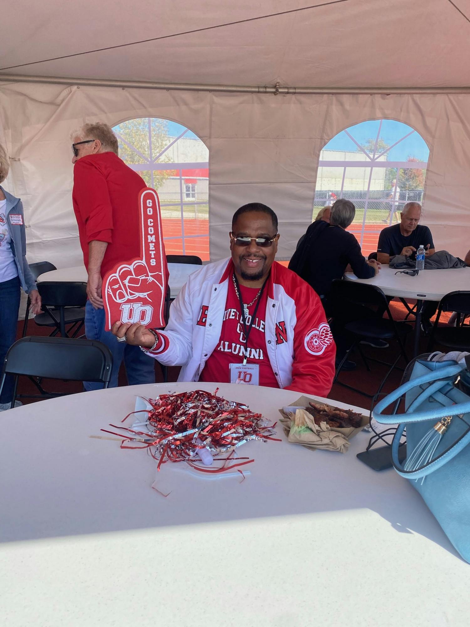 Alumnus Barry Cannon enjoys homecoming festivities at University of Olivet. Courtesy photo.