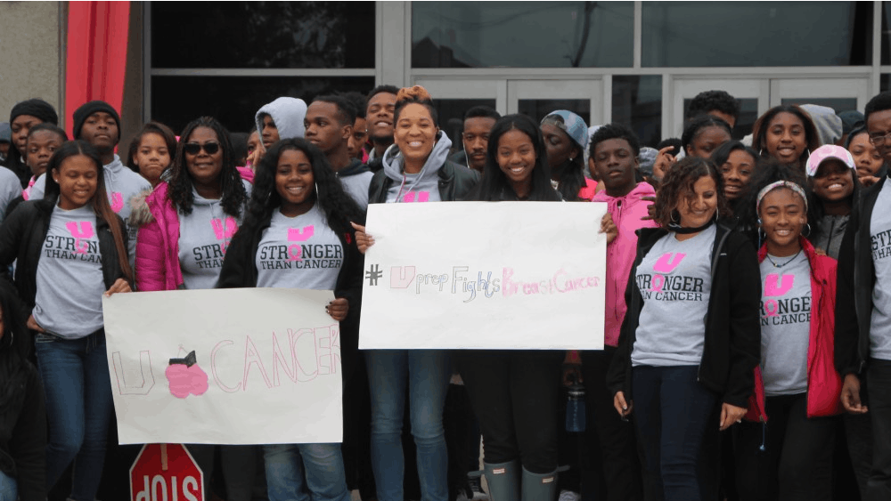 Students participated in UPrep's first U Stronger than Cancer walk on Oct. 28. Students donated money to participate and walk around the campus of Wayne State University.