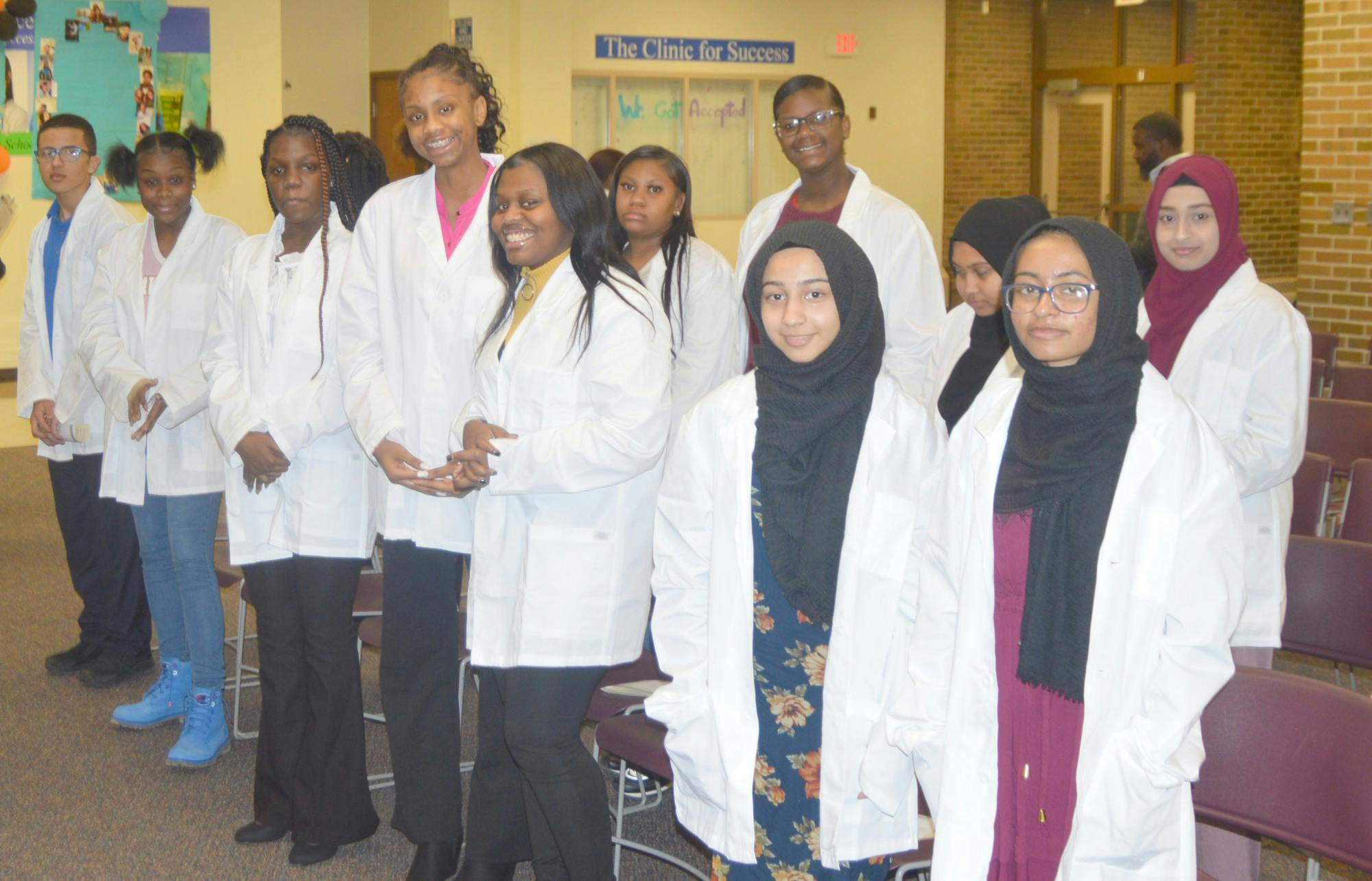 Sophomores at BCHS receive their white coat and commit to lifelong learning. Photo by Tahmim Nazim.