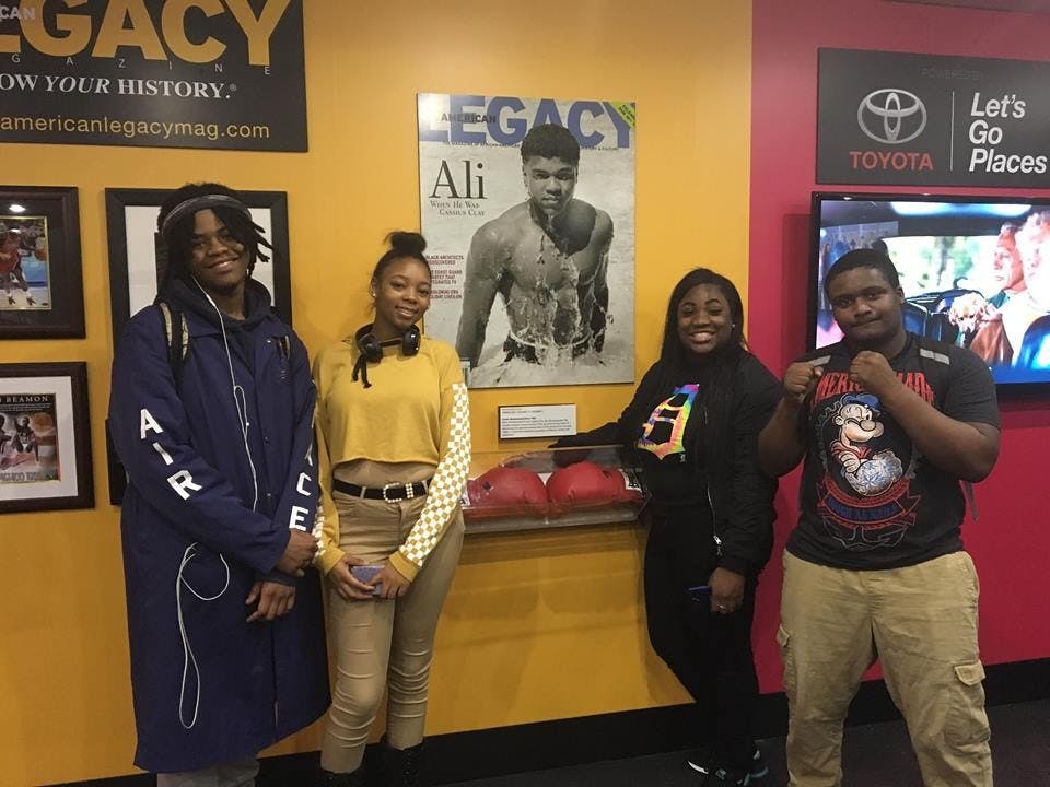 Students at Western kicked off Black History Month with an opportunity to board a mobile museum filled with images and displays highlighting African Americans.