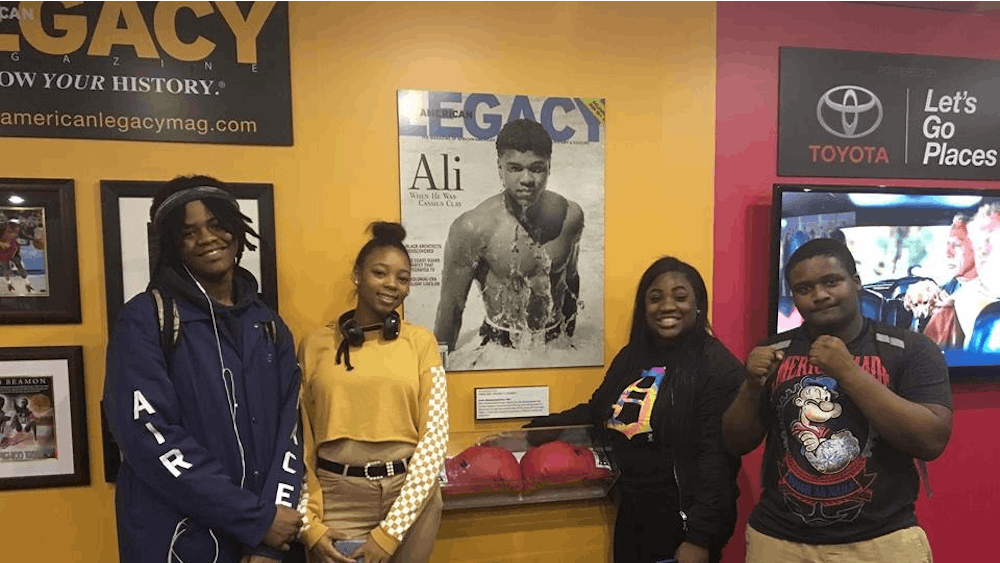 Students at Western kicked off Black History Month with an opportunity to board a mobile museum filled with images and displays highlighting African Americans.