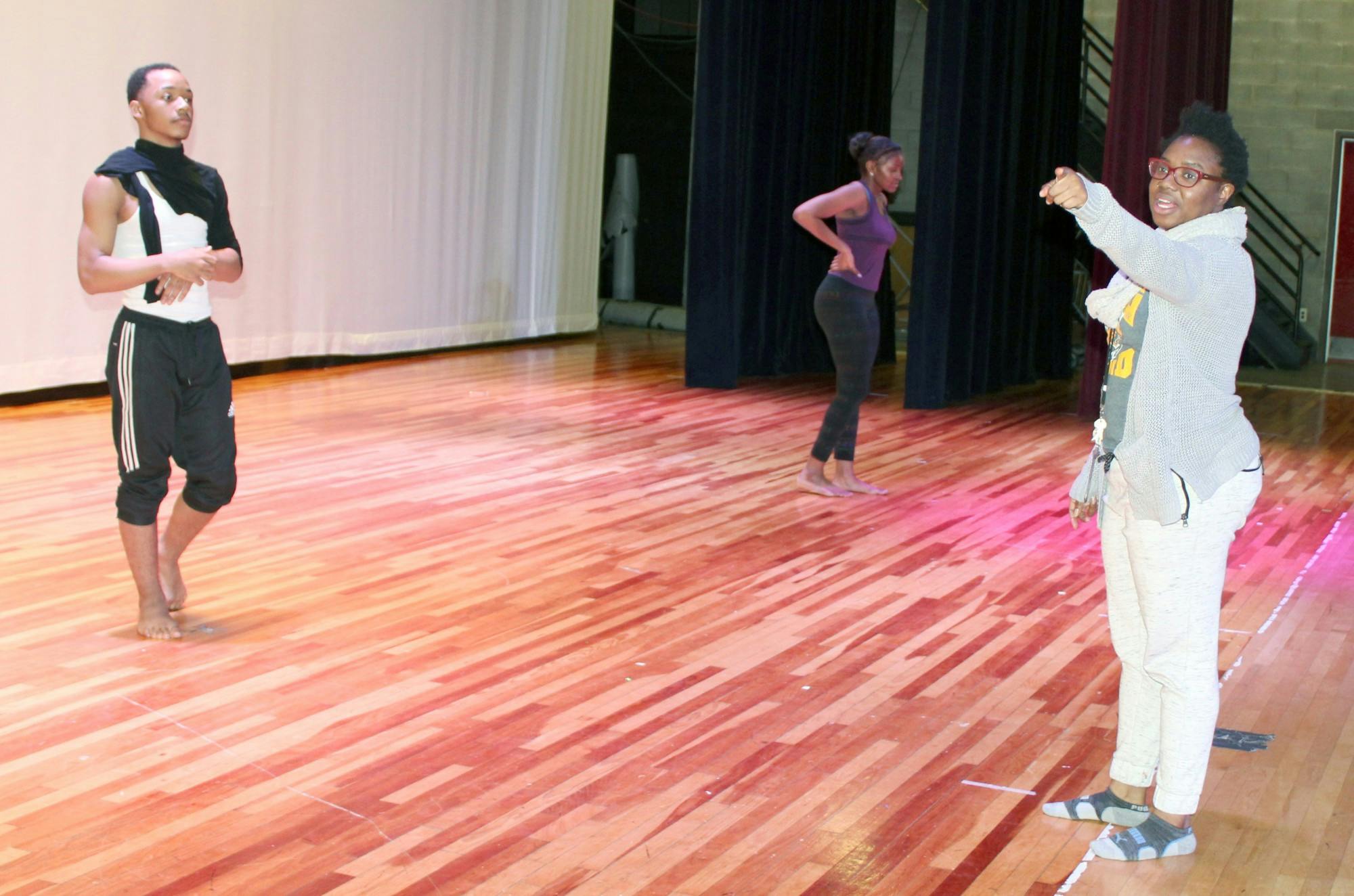 &nbsp;Dance teacher Erika Stowall prepares dancers for the upcoming winter concert.