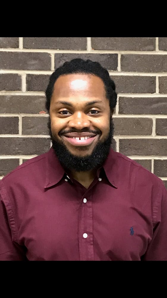 Demond Washington, 34, is a student intern at Frederick Douglass Academy. 