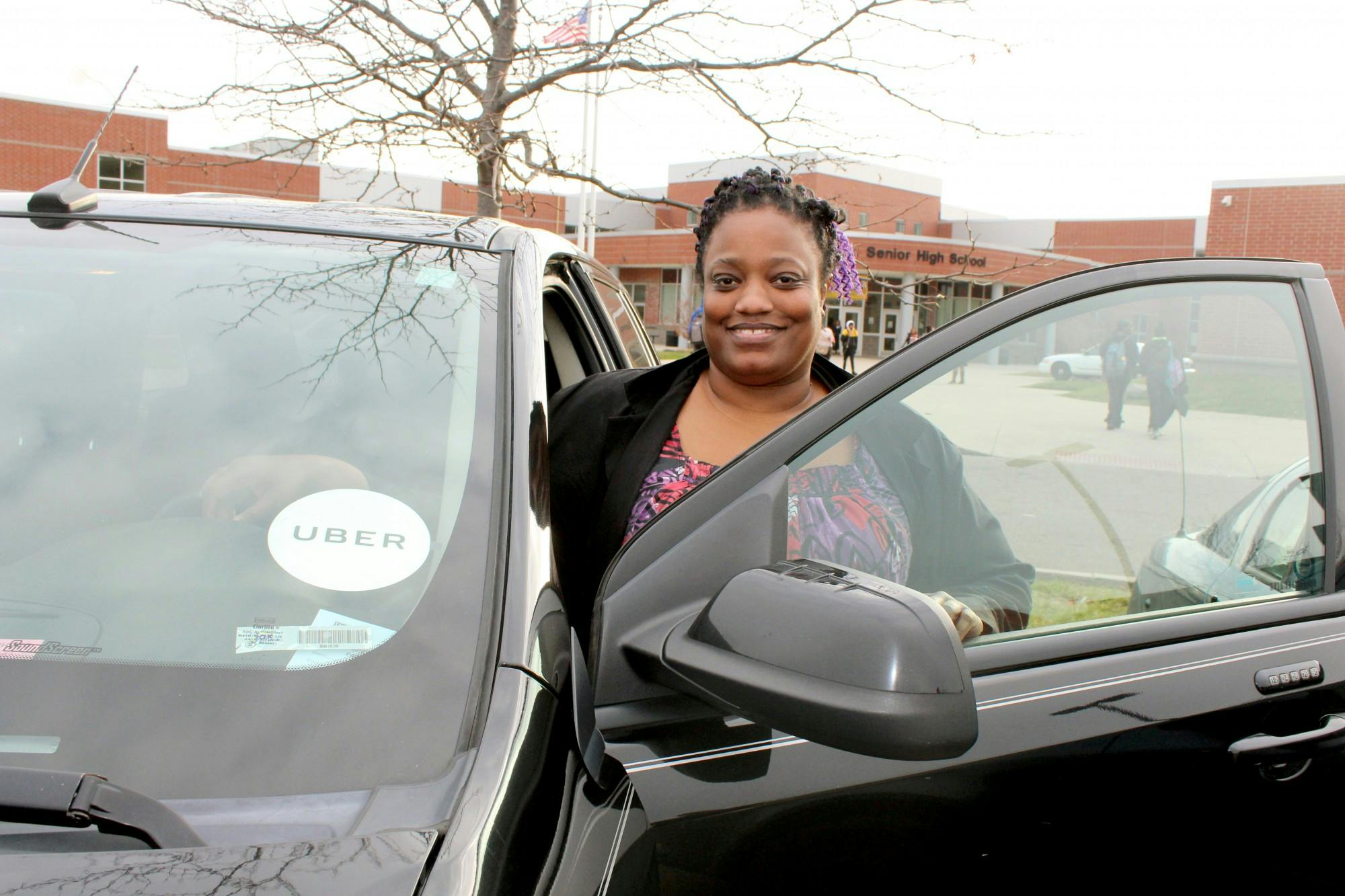 When math teacher Casey Edgar leaves King, she begins her second job as an Uber driver. She has held this part-time job for two years.