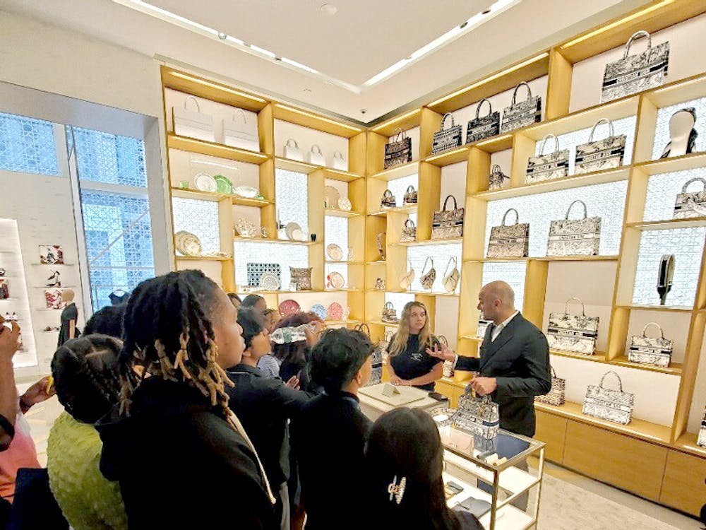 CT students listen in on a presentation by a Dior representative. PHOTO COURTESY OF YOLANDA GORDON 