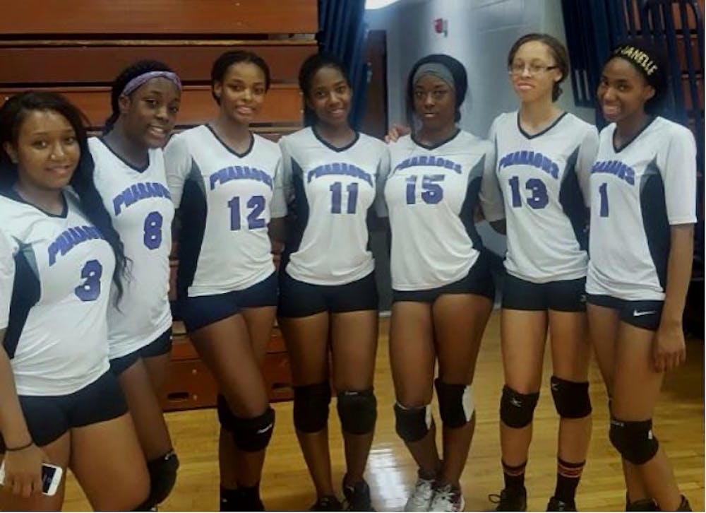 <p>The CMA volleyball&nbsp;team started the season 8-0. Team members&nbsp;include&nbsp;(left to right):&nbsp;Dashayla Walker,&nbsp;Jahnae Collins, Myesha Burnett, Nya Cox, Kai White, Akira St. Cyr-Brown and Janelle Moses.</p>