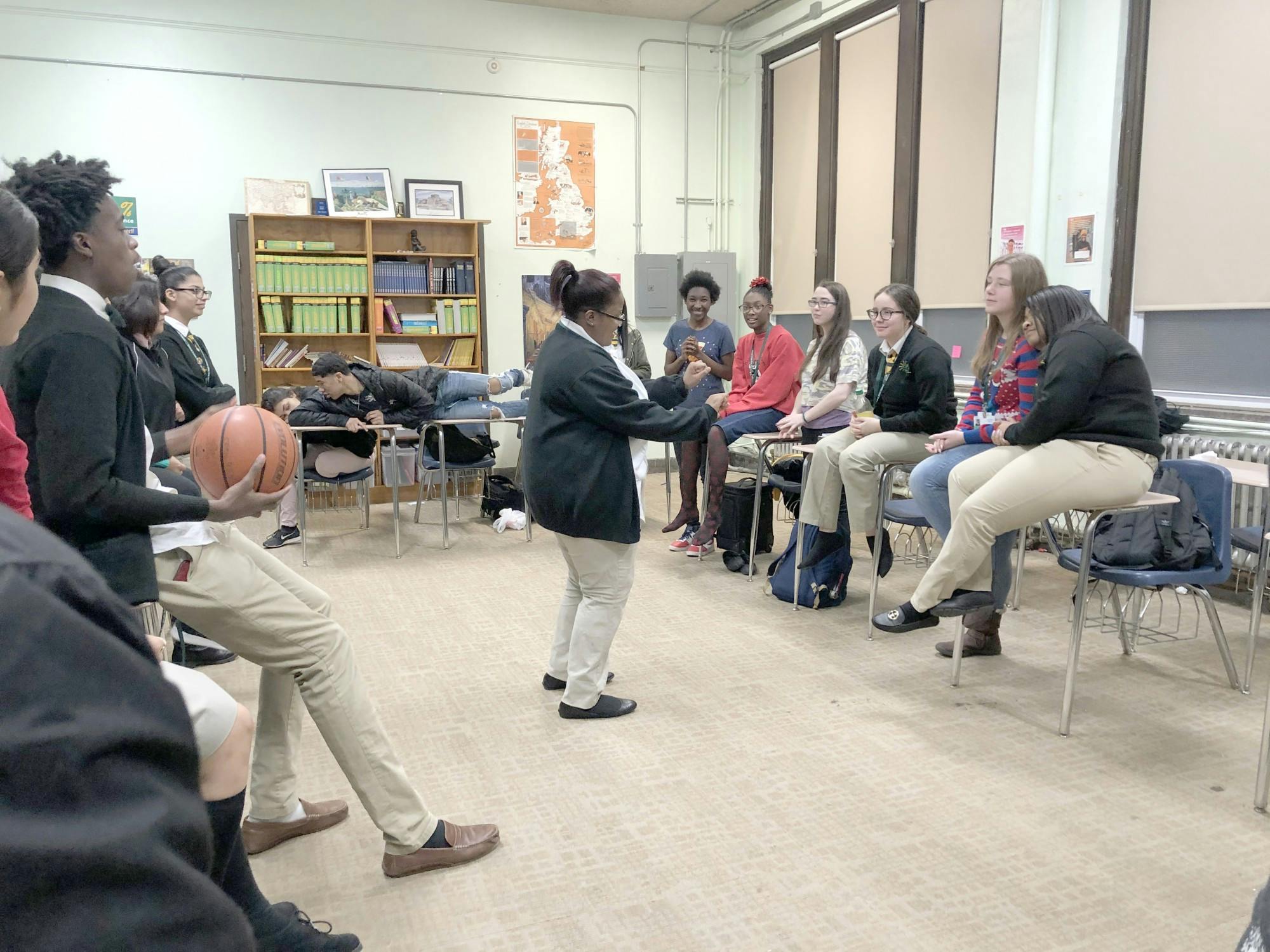 Senior Ivyanna Peoples acts out a scene. Photo courtesy of Emily Lara.