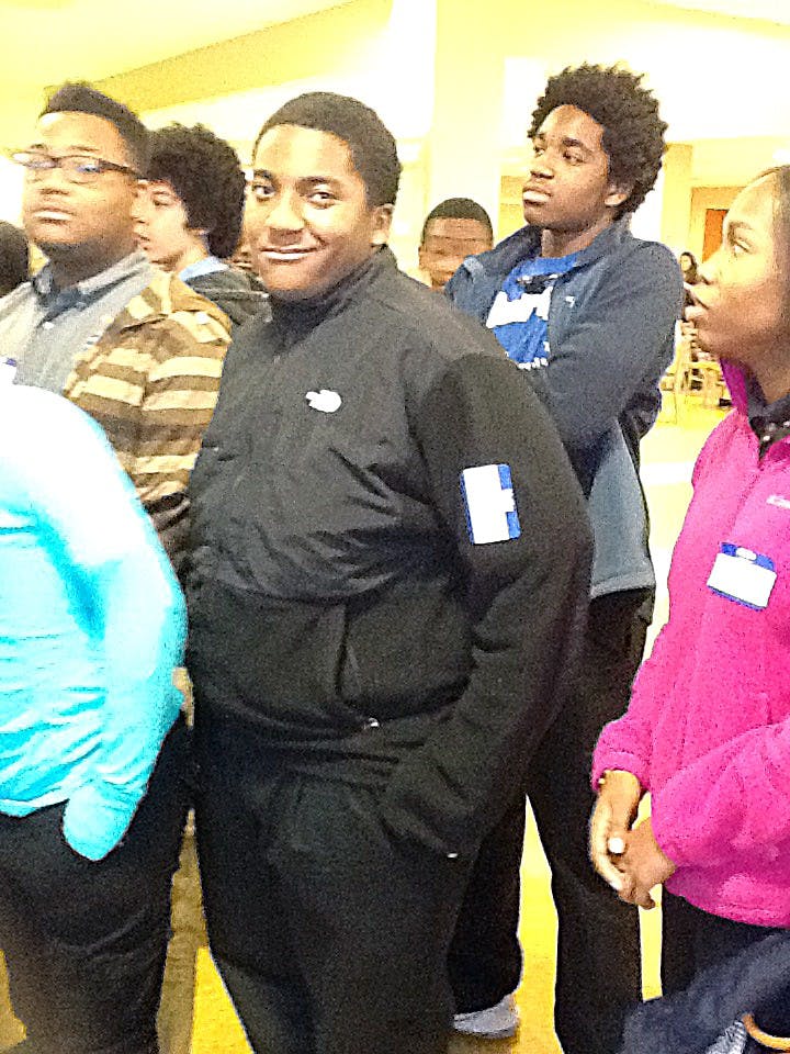 EEVPA students pictured at GIS Day hosted at Eastern Michigan University.