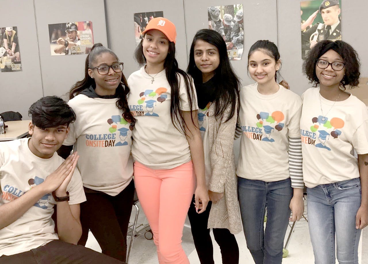 CT Seniors, from left to right: Abdul Repon, D’aja Whitfield, Aaliyah Sanchez, Tahiat Tisha, Moumita Chawdhury, Imani Hall-Jennings. Photo by Ariel Tuff.