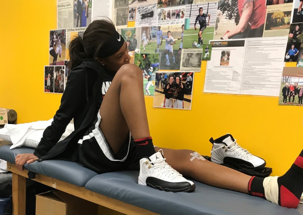 <p>Junior Del’Janae Williams has to attend regular scheduled doctor’s appointments after surgery to get clearance to begin physical therapy.</p>