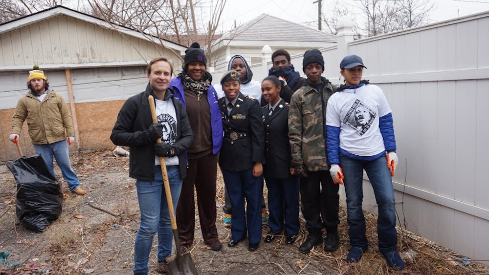 As part of MLK Day, Communications and Media Arts High School staff, students and other volunteers came together to fix up the communities around the school.