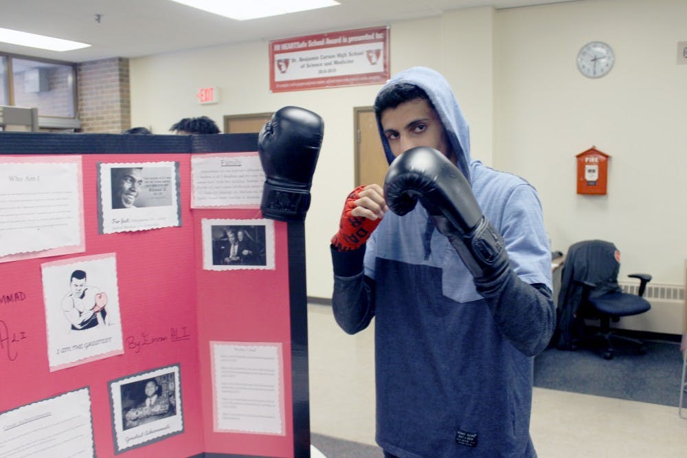 Emran Ali takes a turn as boxing legend Muhammed Ali.