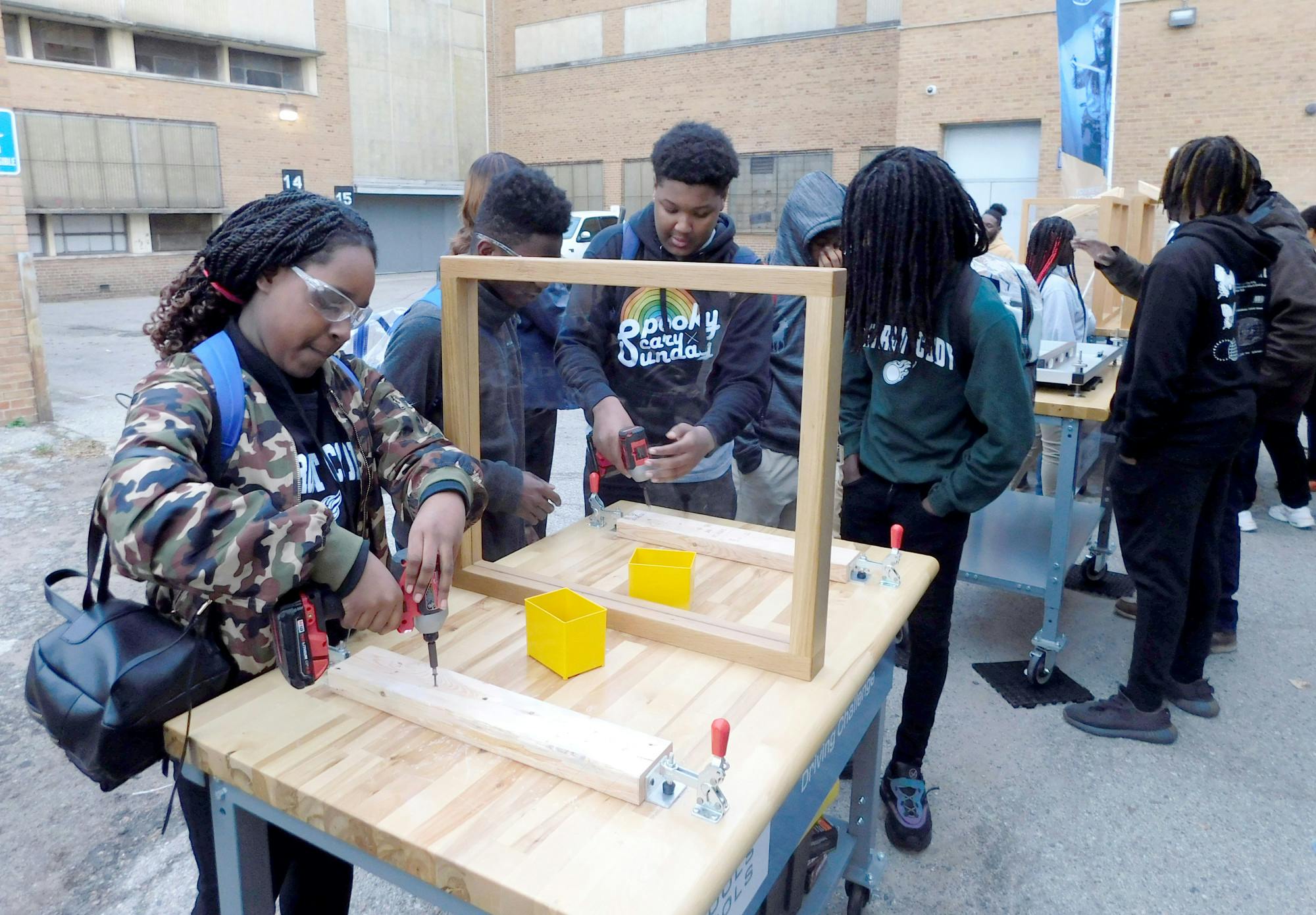 Students from all grades completed fun learning activities on the Tools for Schools Mobile unit. PHOTO BY CODY CONNECTION