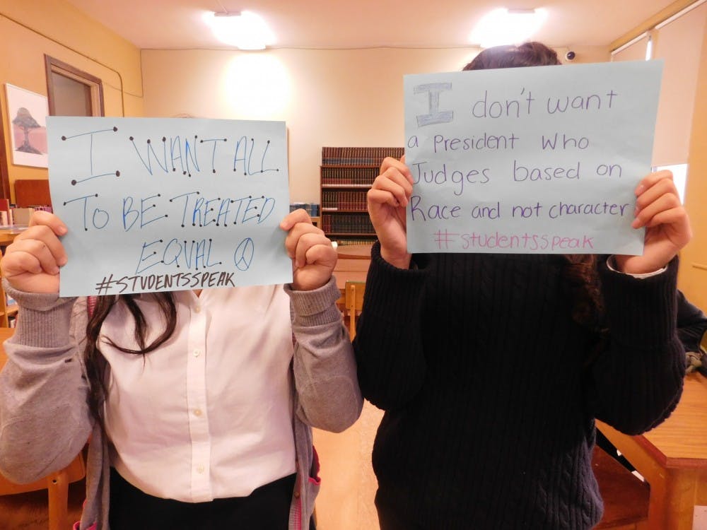 The #StudentsSpeak campaign calls oneducators to help their students process the 2016 election by asking students to write their advice to the new president on a sheet of paper, upload a non-identifiable photo of the advice, and hashtag it with Students Speak.