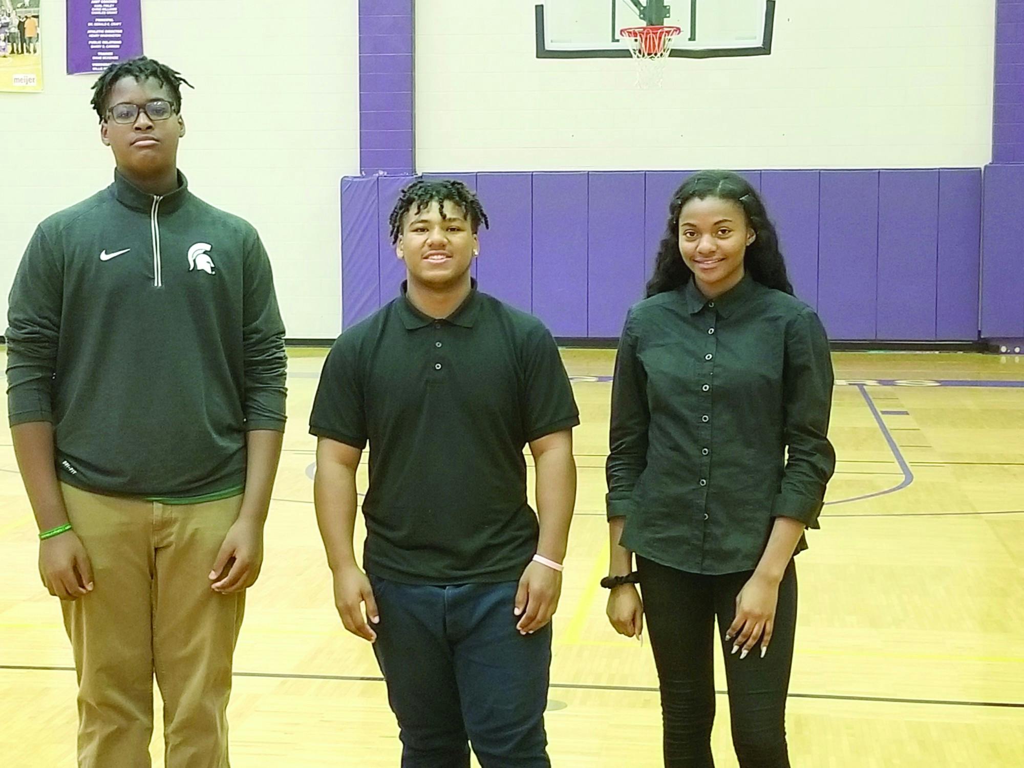 Camren May, Kevin Hobson and Harmony Smith earned All-City honors: May and Hobson for football, and Smith for volleyball. Photo courtesy of Kevin Person.