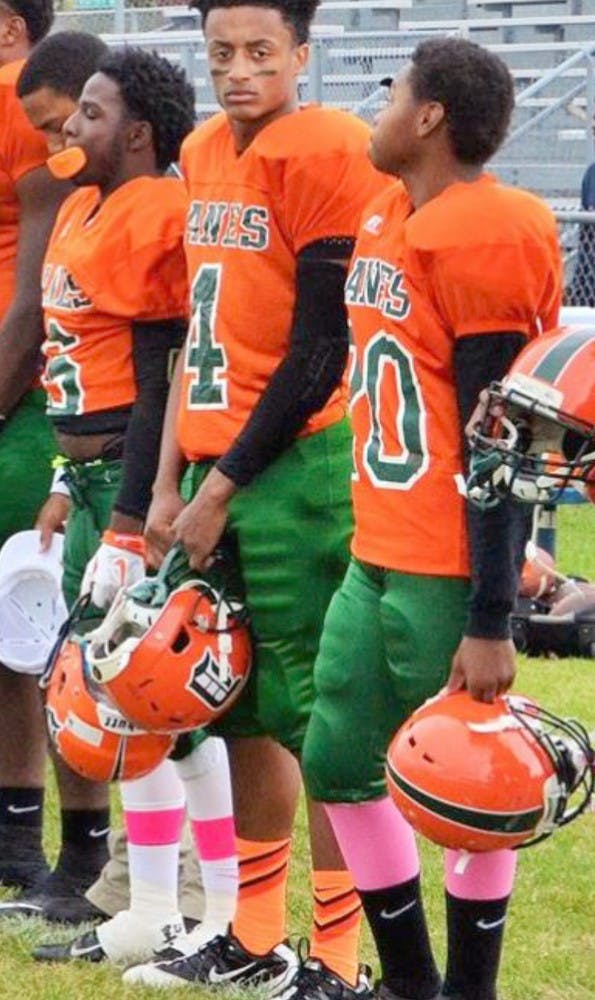 BCHS senior James Moore (facing the camera).