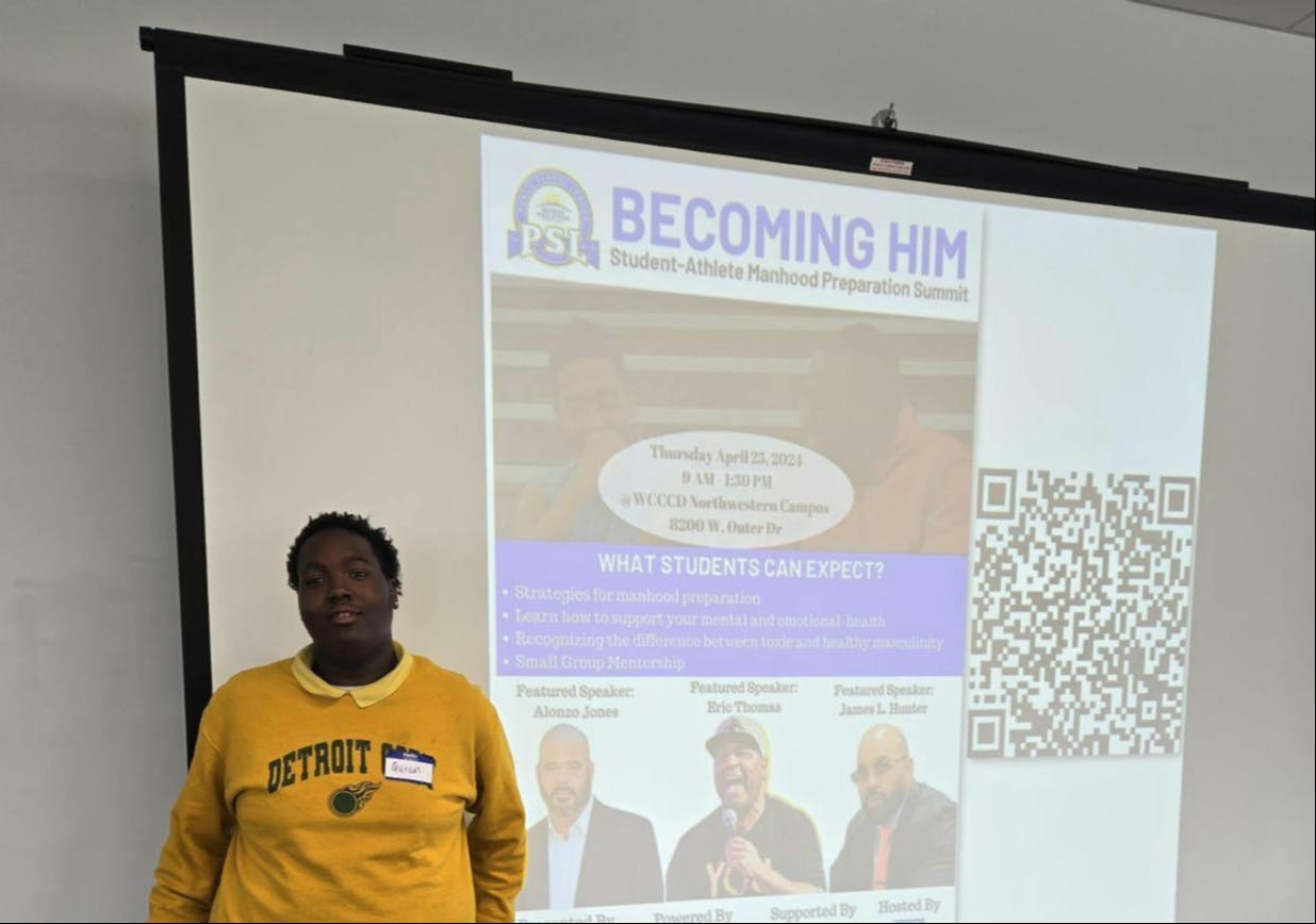 Freshman Quran Haten-Harper received special acknowledgment for a prize-winning essay he wrote to the NFL. Courtesy photo.