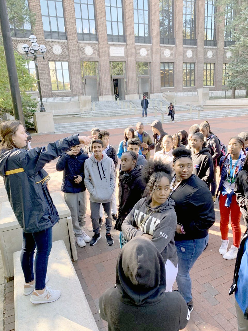 &nbsp;Benjamin Carson High School freshmen explore the University of Michigan campus.&nbsp;