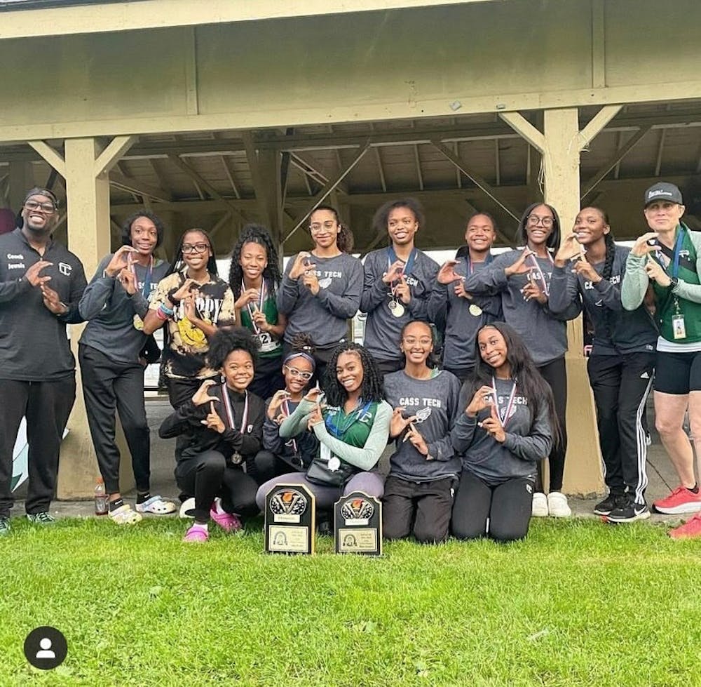 <p>Cass Tech girls cross country team won the Public School League City Championship for the first time since 2004. Courtesy photo.</p>