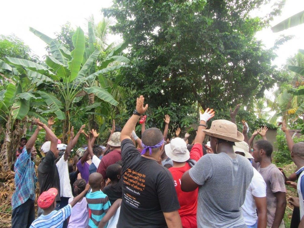 BuildOn's first meeting in the village.