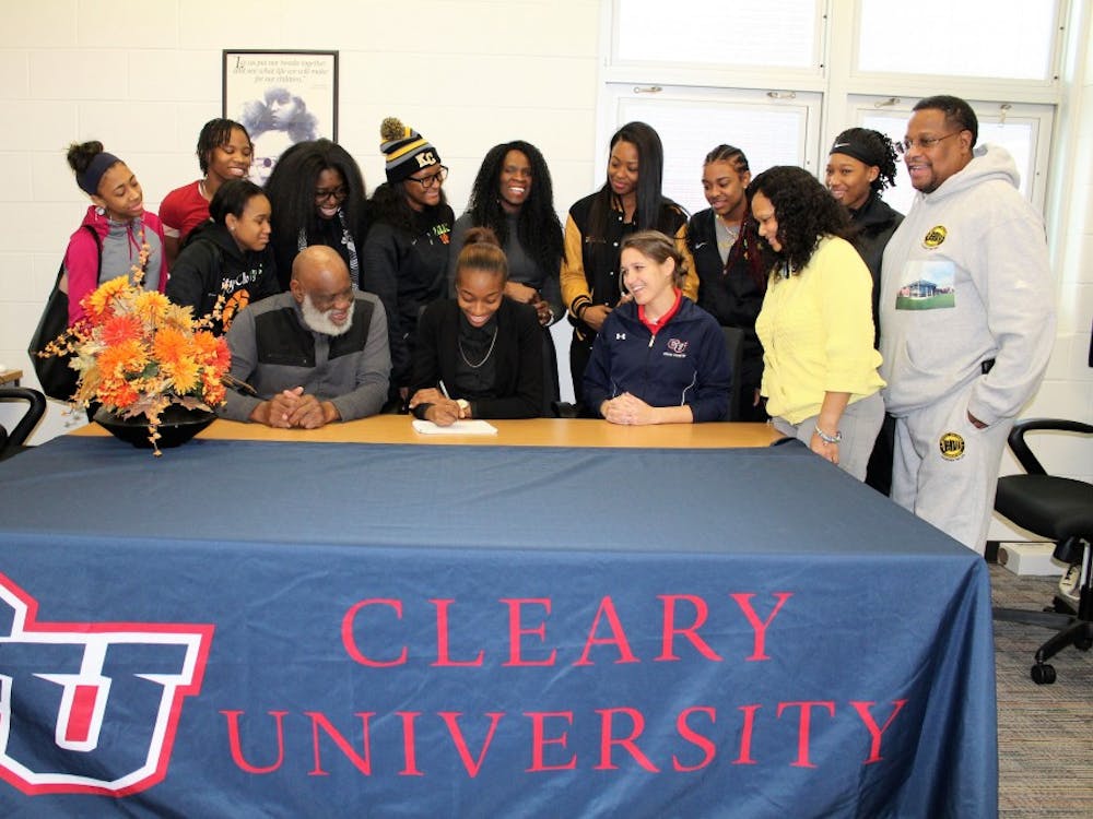 Track and field senior Marisa Hunnicutt-Mitchell signed with Cleary University.