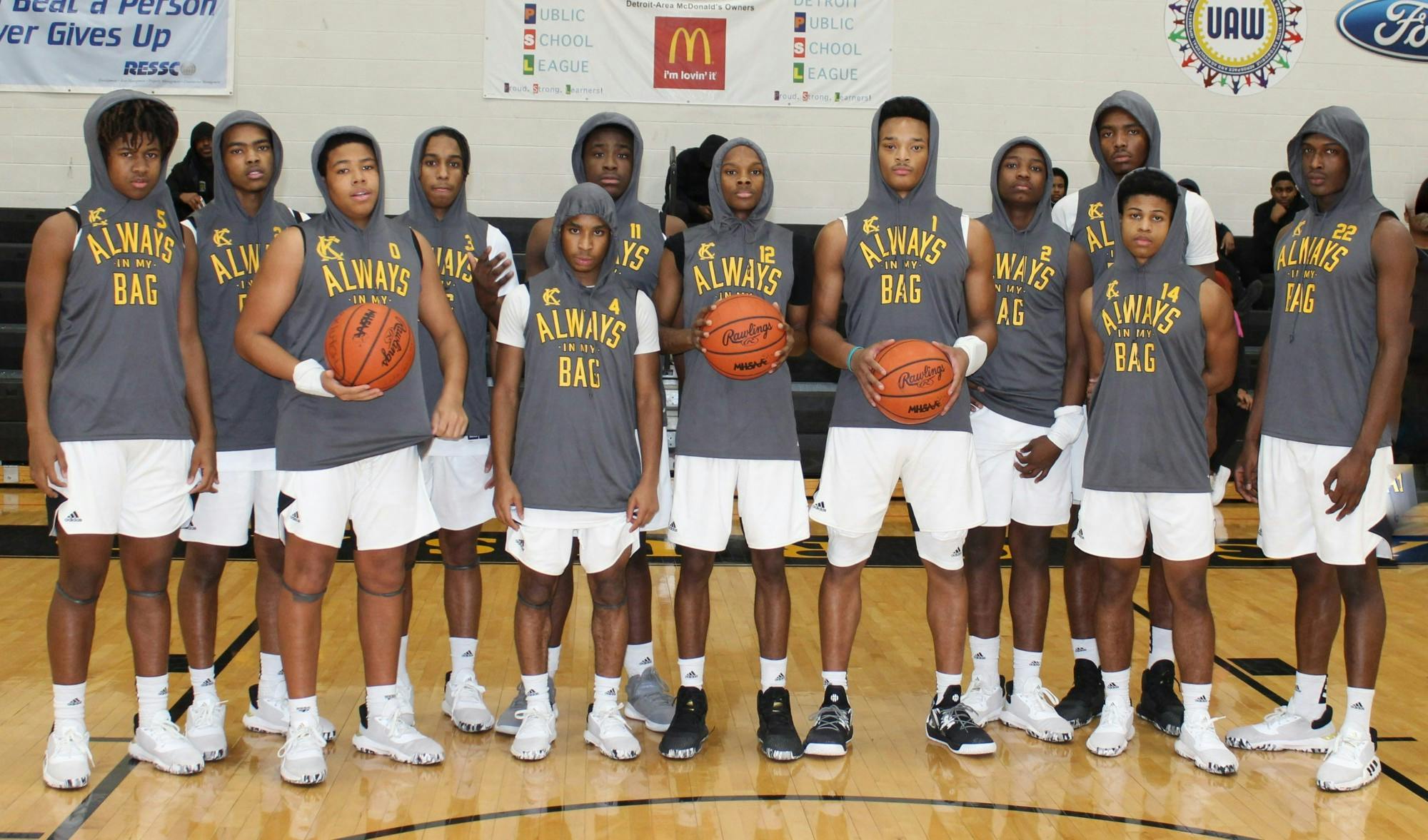 King’s boys varsity basketball team triumphs over opponents and hardships with guidance from head coach George Ward. Photo by Crusaders' Chronicle.