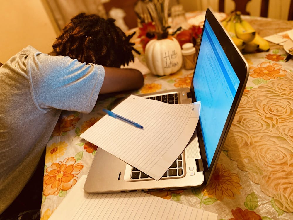 Students are having a difficult time staying awake during online learning. Photo illustration by Crusaders' Chronicle.