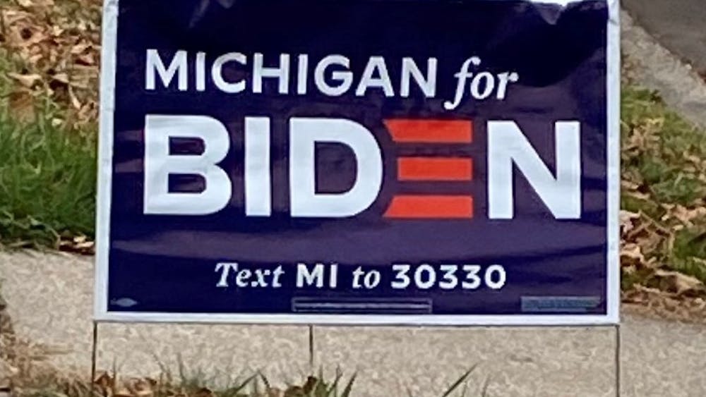 “Michigan for Biden” sign on display after the election in Detroit. Photo by Crusaders' Chronicle.
