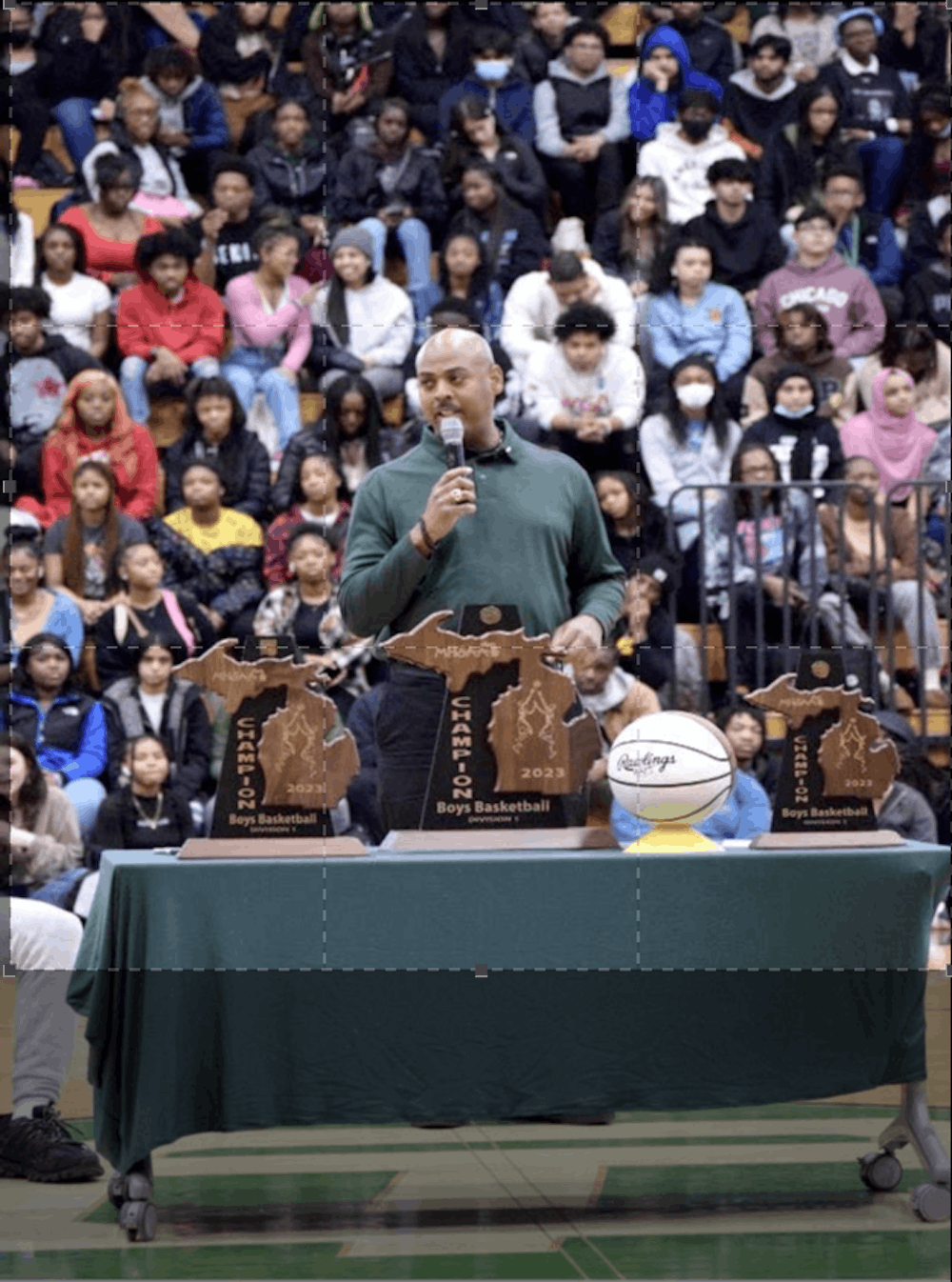 <p>Coach Steve Hall reflects on what it means to bring a state championship home to Cass Tech. Courtesy by CT Visionary.</p>