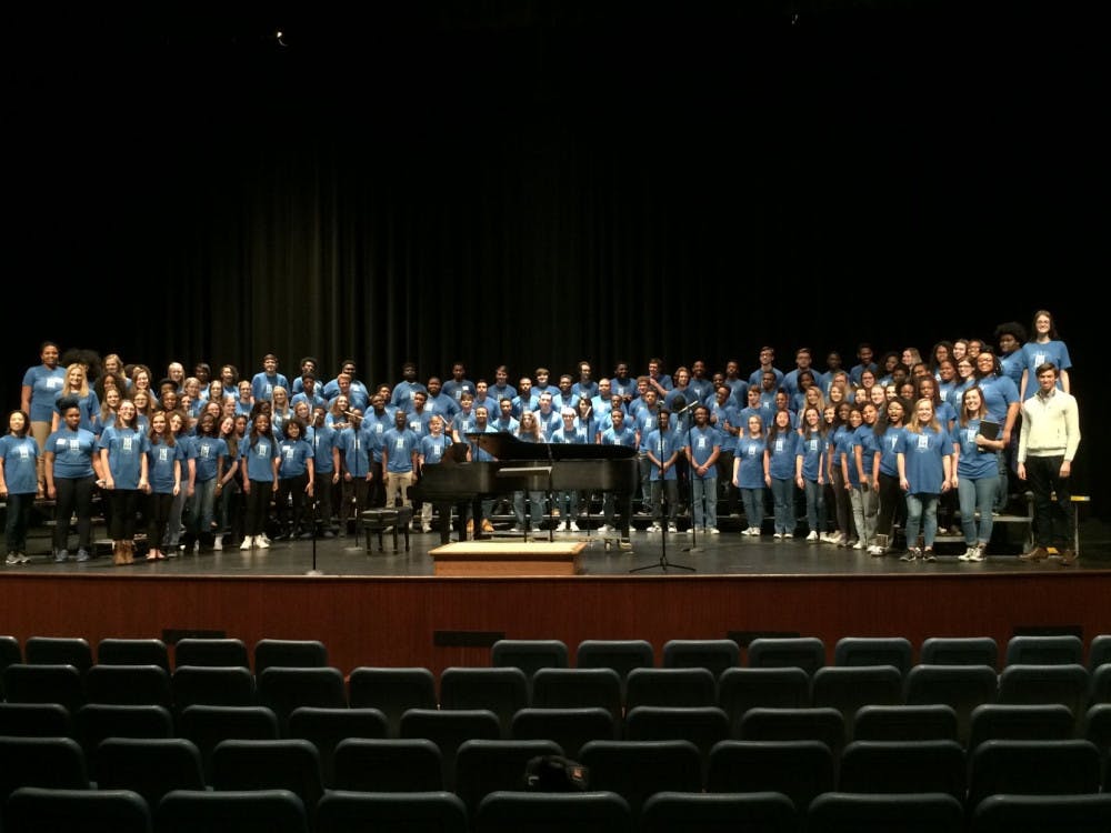 <p>The participants of last year's University of Memphis Honor Choir took part in a two-day event to refine their performance for the second day's event. This year the Honor Choir will happen in the Rose Theatre Thursday and Friday.</p>