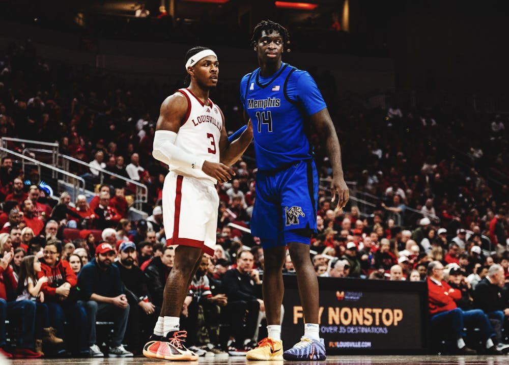 Memphis wing Hasan Abdul-Hakim watches a play from across the court in Louisville's win over the Tigers. Abdul-Hakim had his best game as a Tiger in the loss.