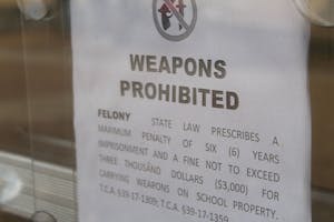 weapons prohibited