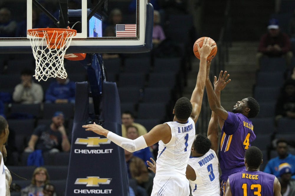 <p>Dedric Lawson had a strong showing in the loss to ECU scoring 27 points and added three blocks.&nbsp;</p>
