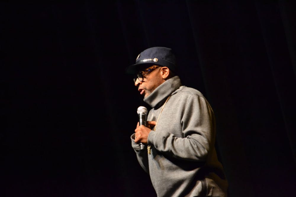 <p class="p1">Director Spike Lee spoke to a packed house at the University of Memphis’ Michael D. Rose Theatre Tuesday.</p>