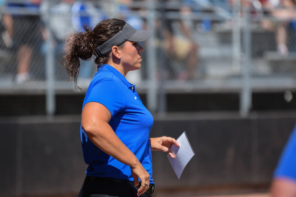<p>Memphis Head Coach Natalie Poole gives instructions to her team in a game. Poole is having her best season as the Tigers' head coach leading the Tigers to a historic 23-8 start.&nbsp;</p>