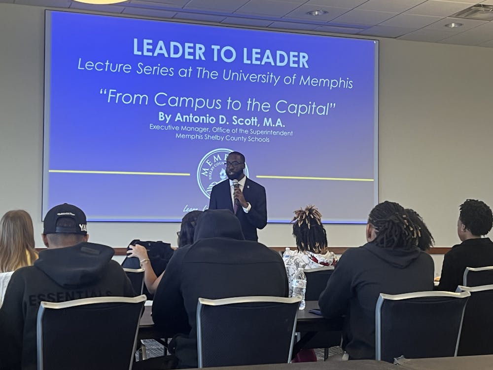 Antonio Scott speaking to students on the topics of growth and change.