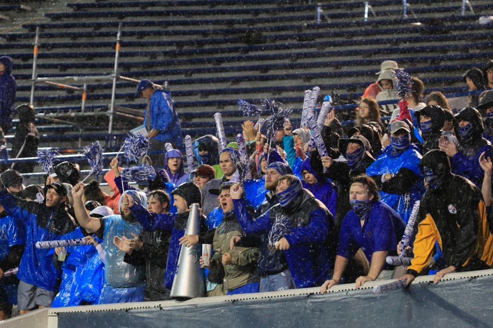 <p>Memphis students watched the Tigers win despite the rain. The Tigers won the game 37-29.&nbsp;</p>
